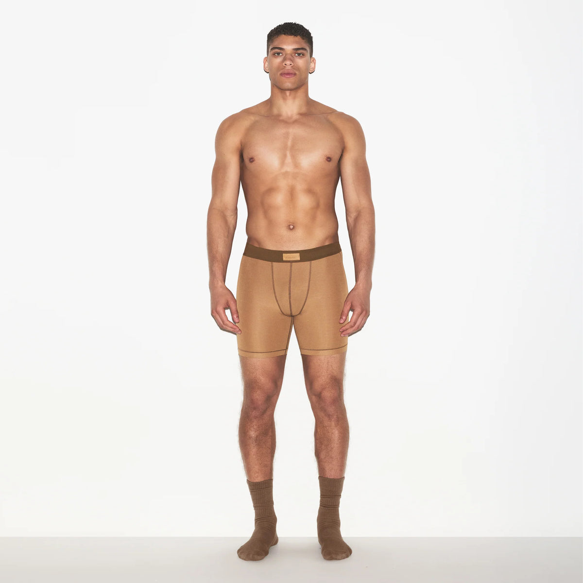 SKIMS COTTON MENS 5" BOXER BRIEF 3-PACK | RUSSET MULTI