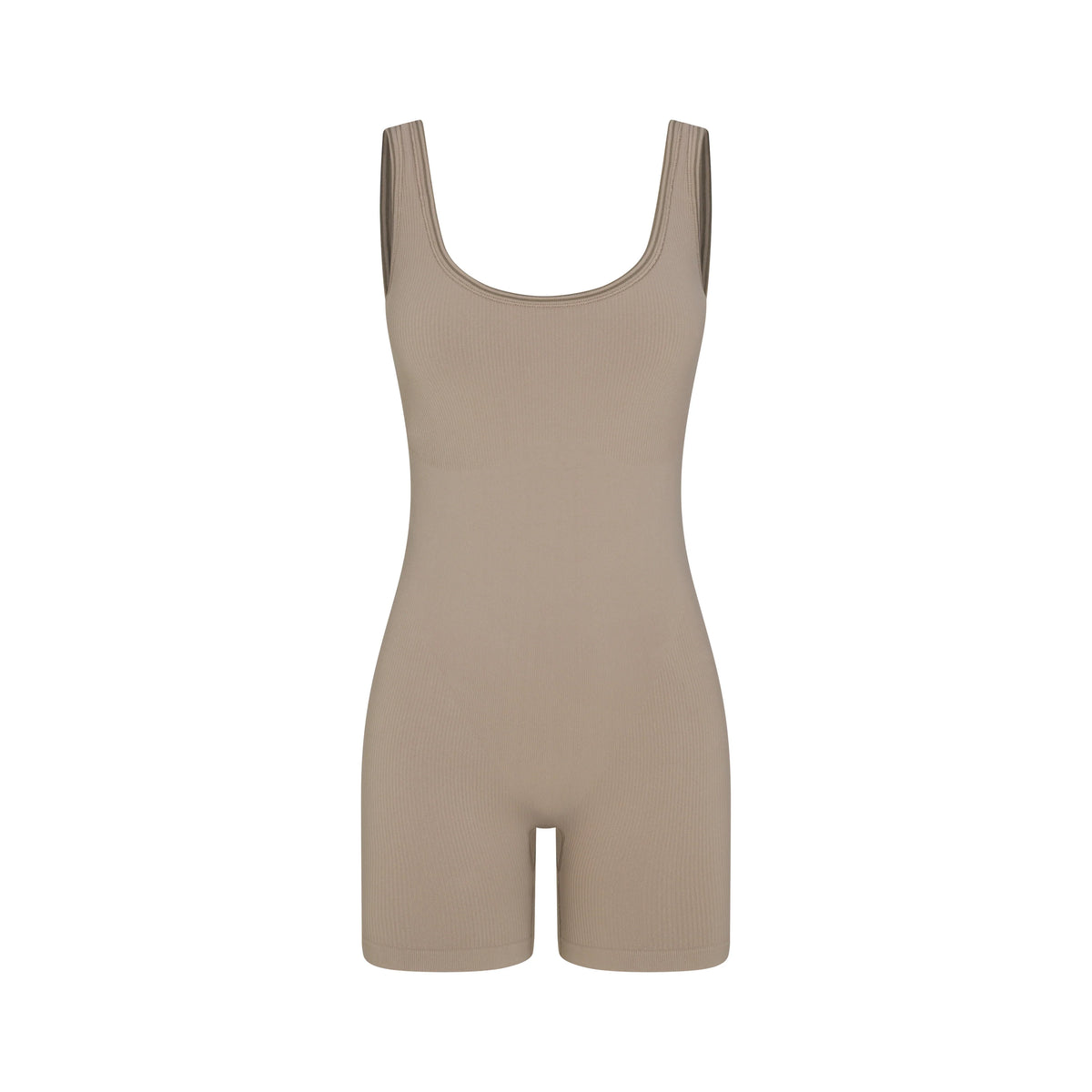 NikeSKIMS RIBBED SEAMLESS SCOOP 5" ONE PIECE | DRIFTWOOD