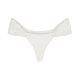 ULTRA FINE MESH DRAPED THONG | IVORY