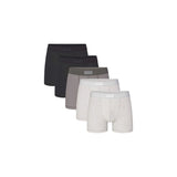 SKIMS COTTON MENS 3" BOXER BRIEF 5-PACK | HEATHER MULTI