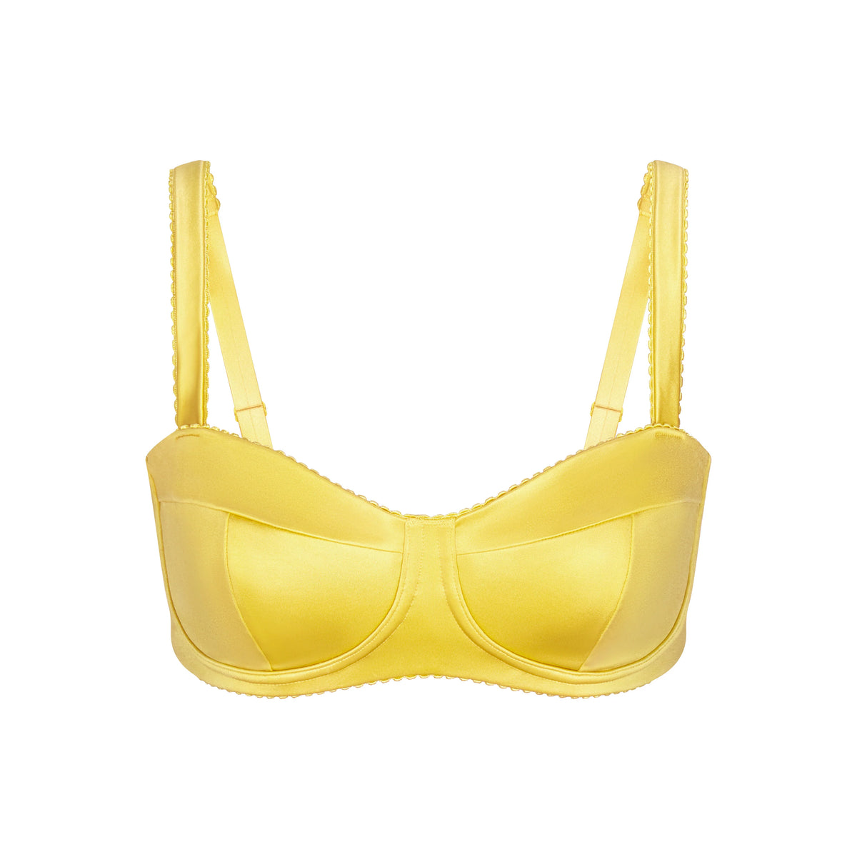 NikeSKIMS SATIN SHINE PANELED PICOT BRA | CITRINE