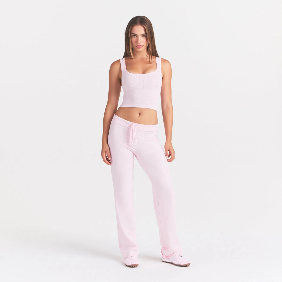 COTTON JERSEY STRAIGHT LEG PANT | CHERRY BLOSSOM