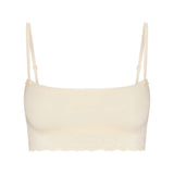 LIGHTWEIGHT COTTON STRAIGHT NECK BRALETTE | BUTTER TONAL