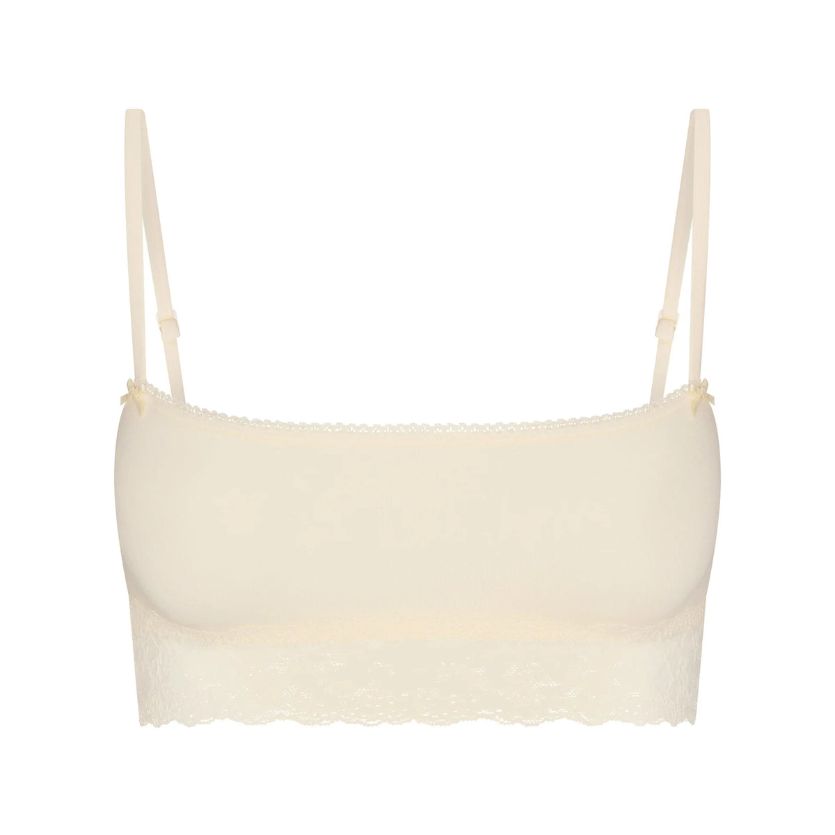 LIGHTWEIGHT COTTON STRAIGHT NECK BRALETTE | BUTTER TONAL
