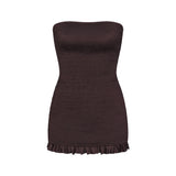 SATIN SWIM SMOCKED MINI DRESS | PHOENIX