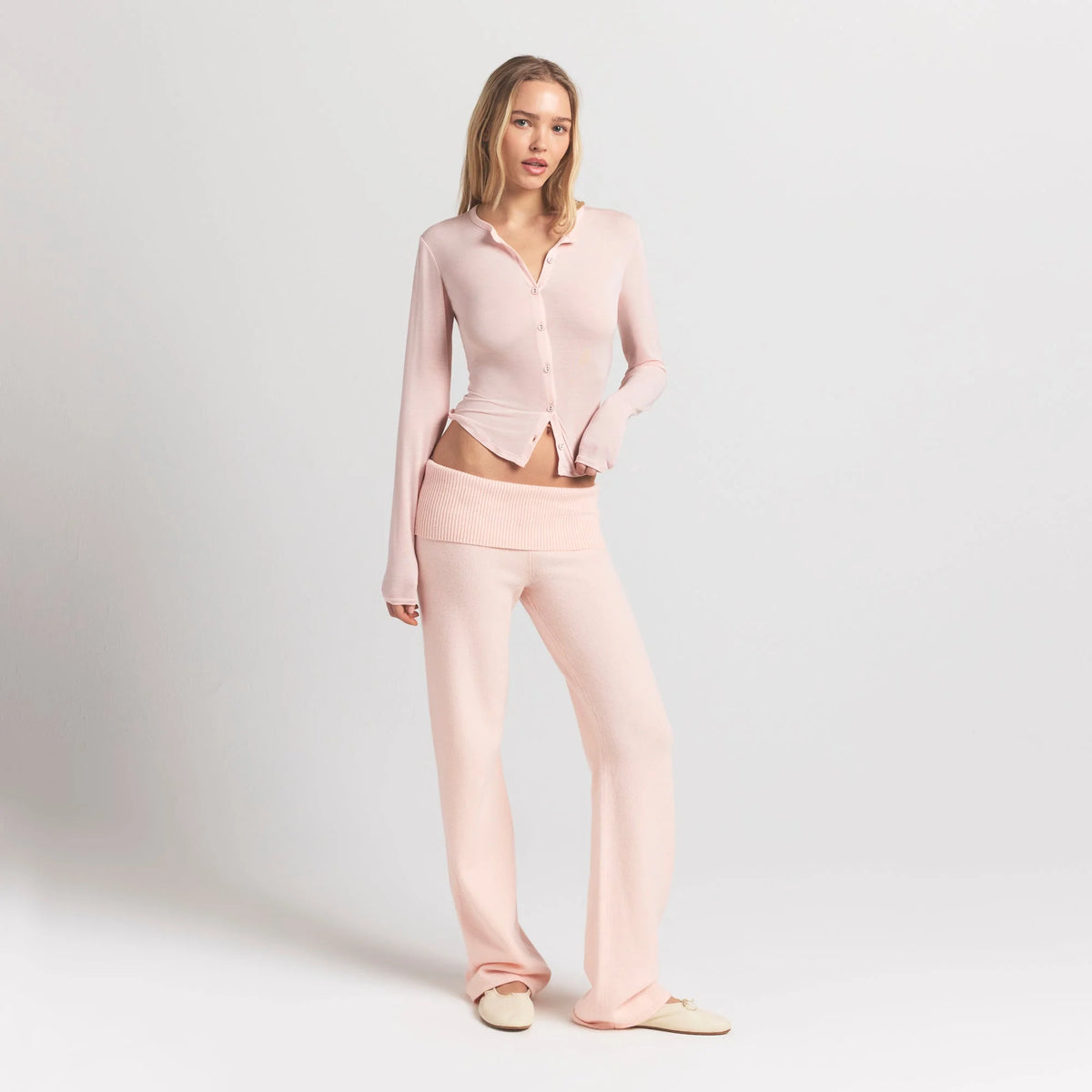 SHEER MODAL CARDIGAN WITH COVERED BUTTONS | PRIMROSE