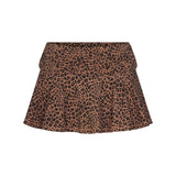 COTTON JERSEY FOLDOVER MINI SKORT | SIENNA NATURAL LEOPARD