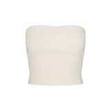 REFINED KNIT TUBE TOP | EGRET