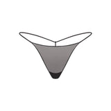 ULTRA FINE MESH STRING THONG | OBSIDIAN