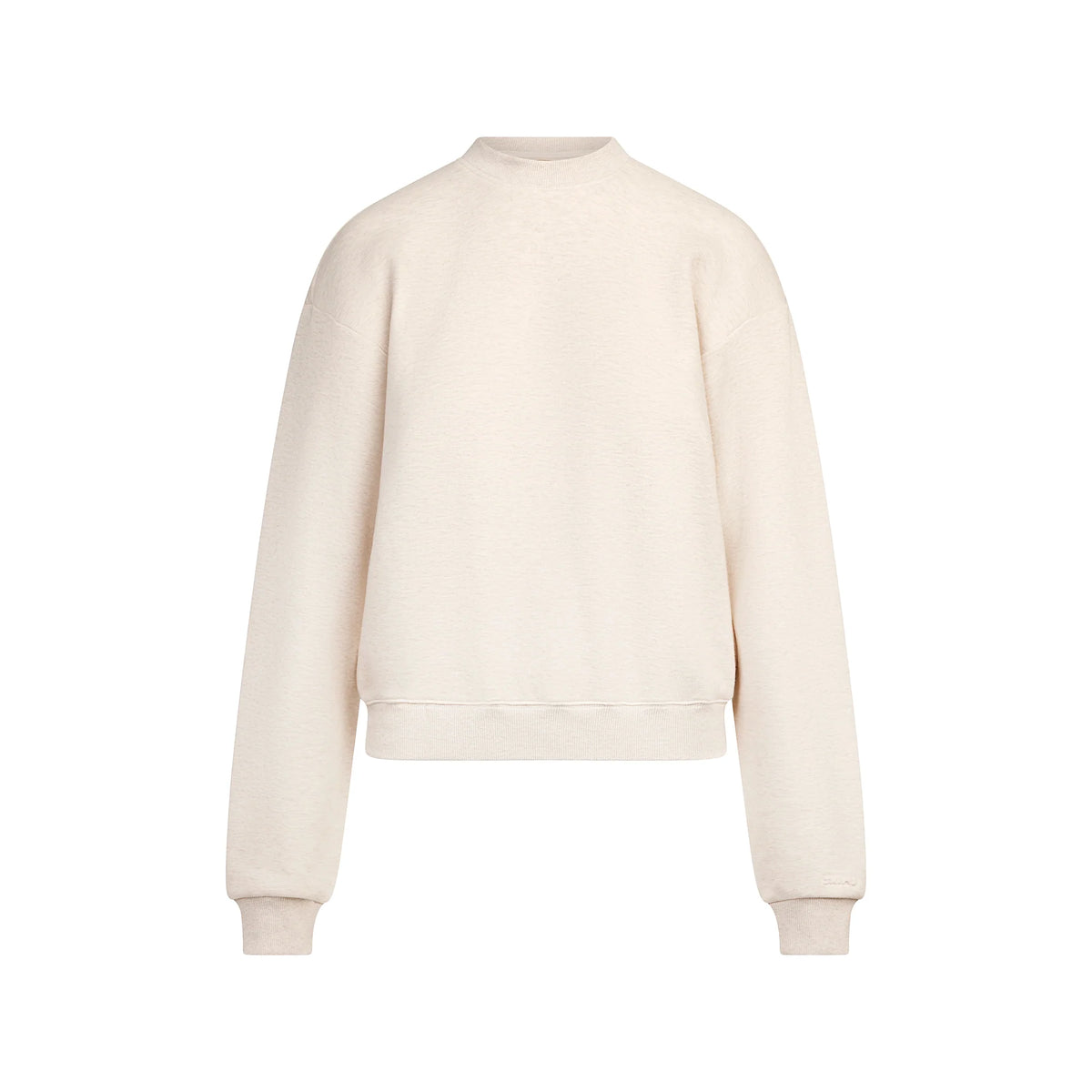 COTTON FLEECE CREWNECK | OATMEAL HEATHER