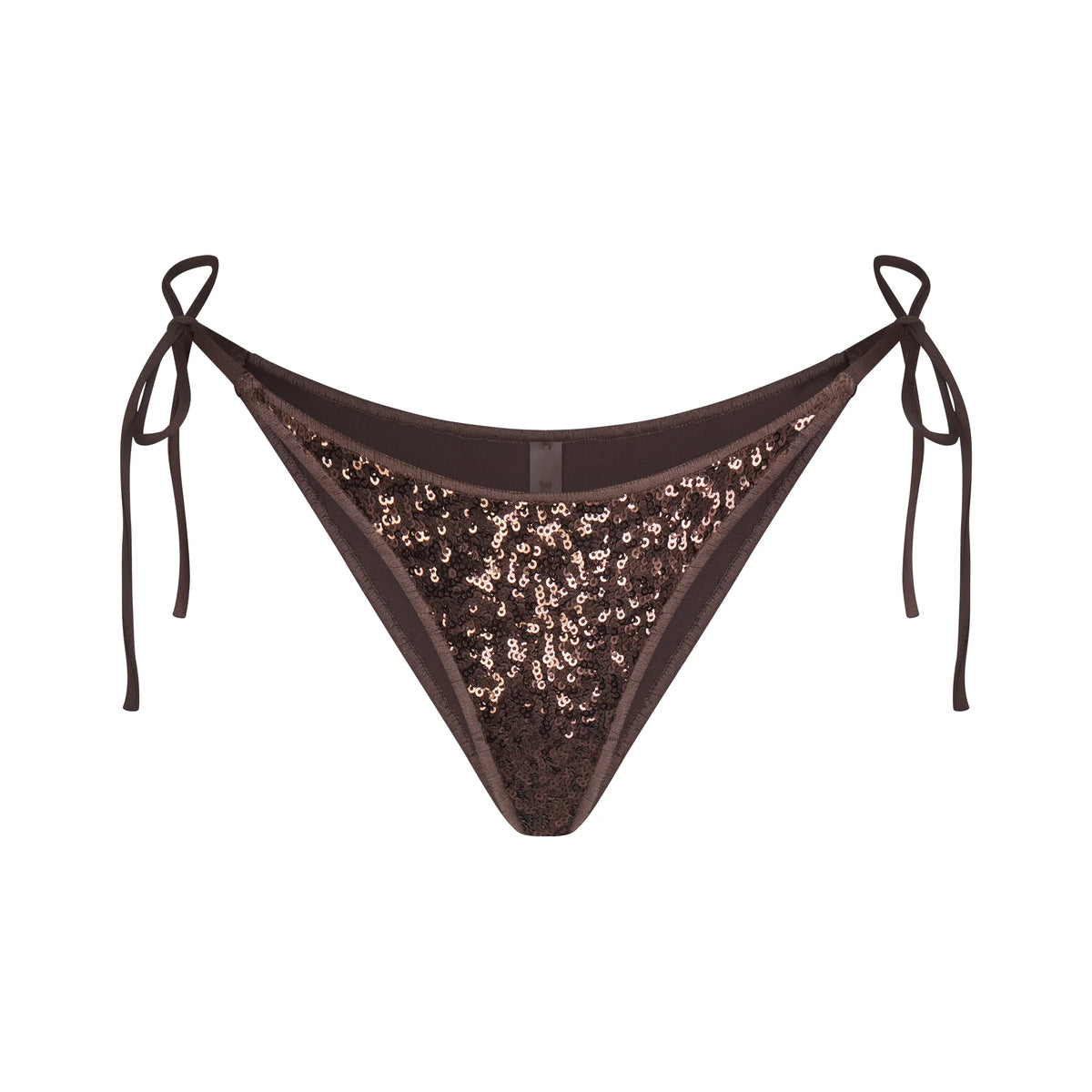 ICONIC SWIM SEQUIN BIKINI BOTTOM | ESPRESSO