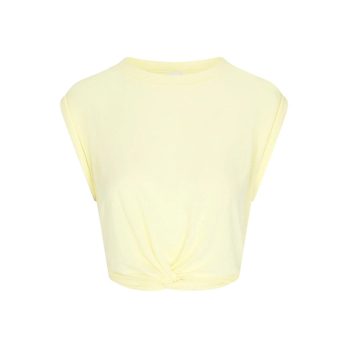 NikeSKIMS PERFORMANCE COTTON BLEND CROP TWIST TANK | BICYCLE YELLOW