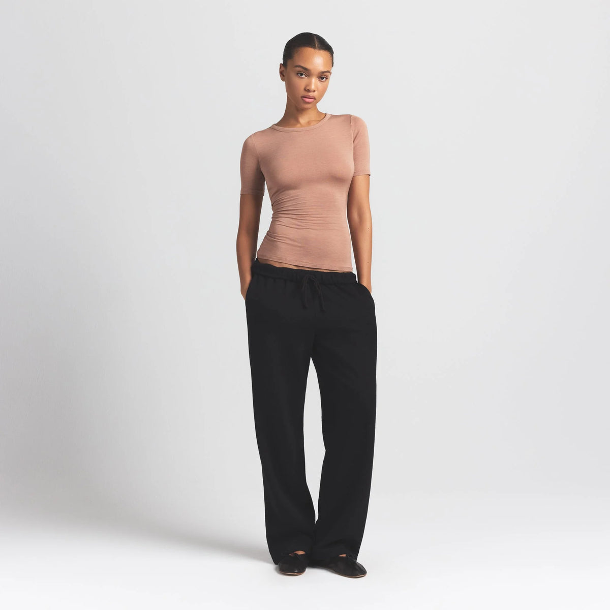 SHEER MODAL LONG T-SHIRT | SIENNA