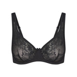 SKIMS LACE UNLINED MINIMIZER BRA | ONYX