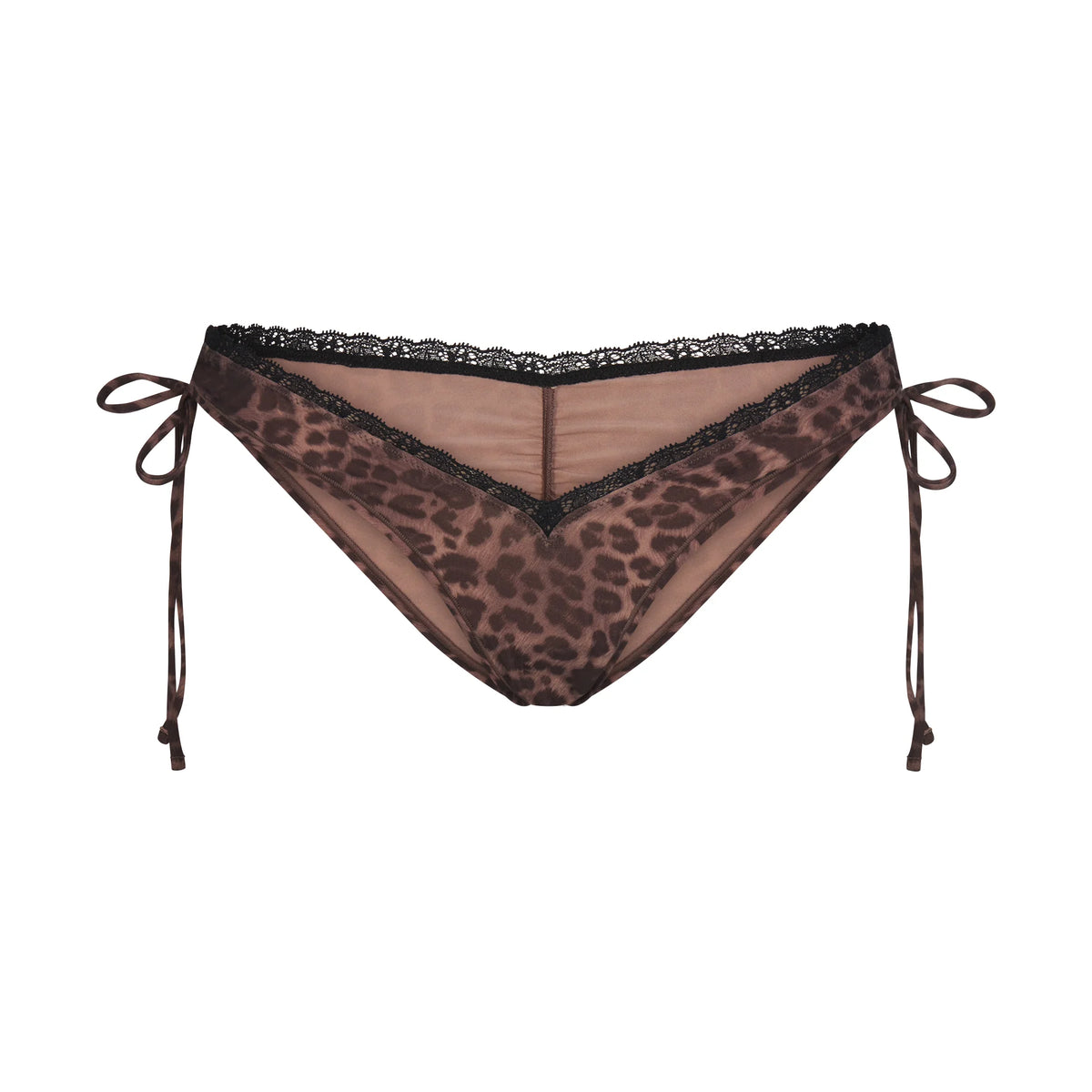 FITS EVERYBODY LACE MICRO TANGA | UMBER LEOPARD PRINT