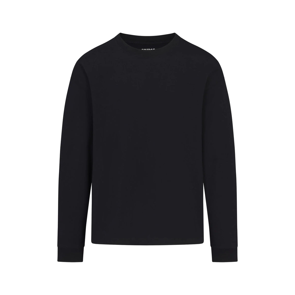 HEAVYWEIGHT COTTON MENS RELAXED LONG SLEEVE T-SHIRT | OBSIDIAN