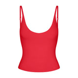 SMOOTH LAYERS SCOOP NECK CAMI | CARMINE