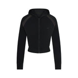 NikeSKIMS STRETCH KNIT SHRUNKEN ZIP HOODIE | OBSIDIAN