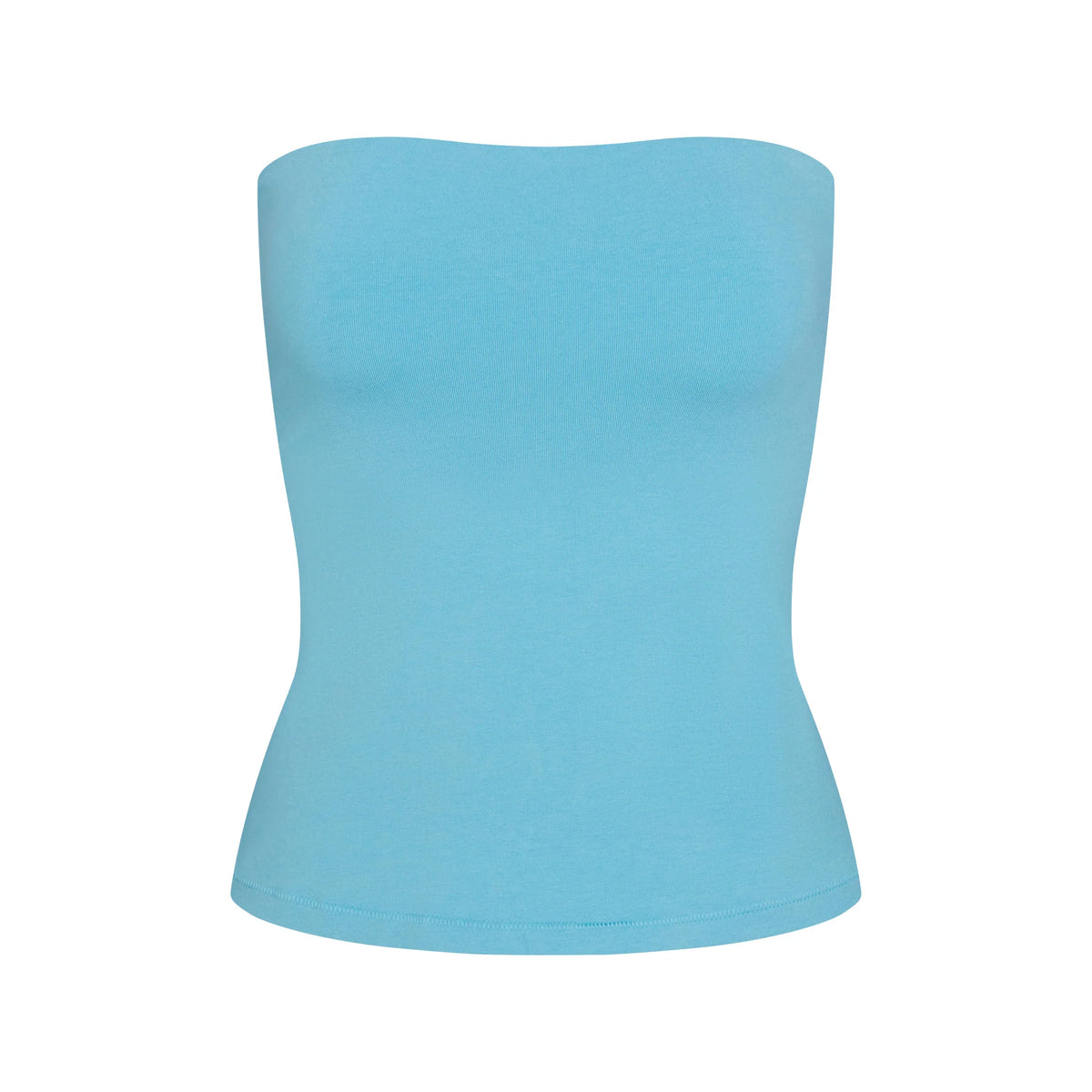 COTTON JERSEY TUBE TOP | WATER