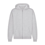 FLEECE LOUNGE MENS RELAXED ZIP UP HOODIE | LIGHT HEATHER GREY