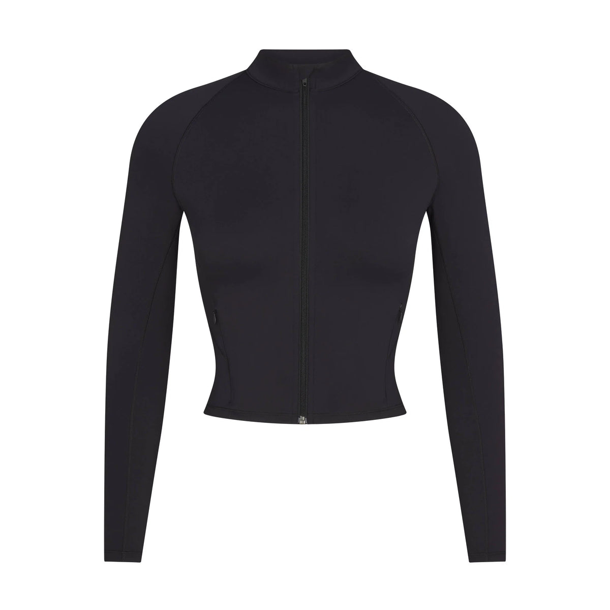 NikeSKIMS MATTE MOCK NECK FULL ZIP JACKET | OBSIDIAN