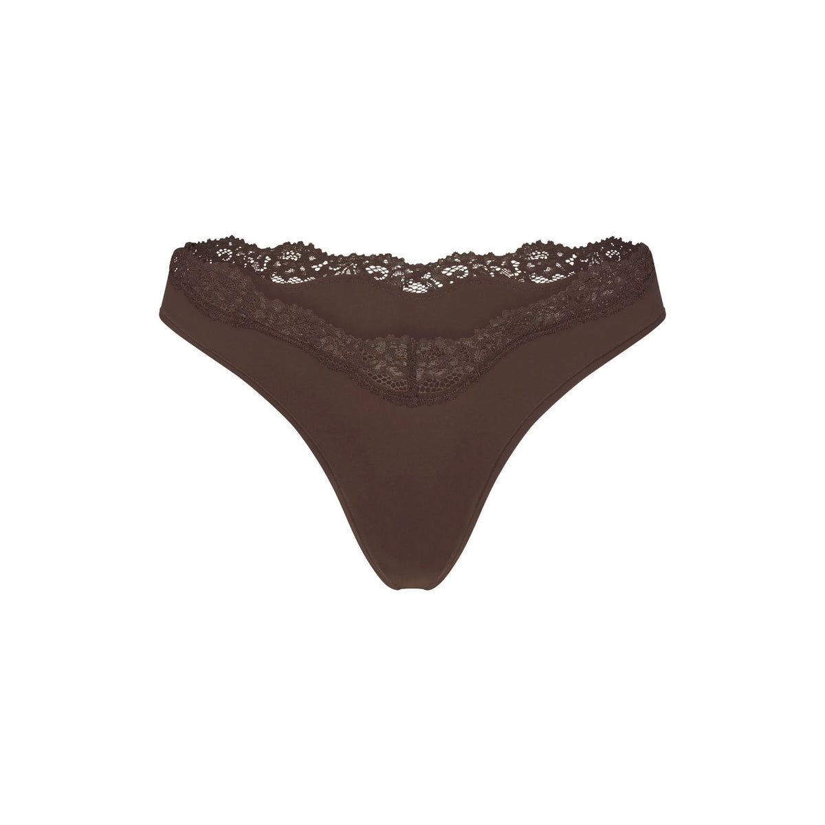FITS EVERYBODY LACE DIPPED THONG | ESPRESSO
