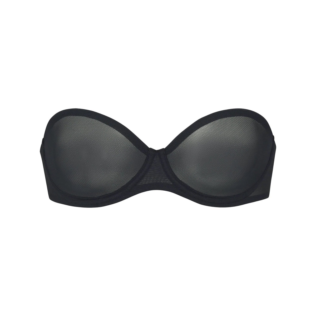 ULTRA FINE MESH STRAPLESS BRA | ONYX
