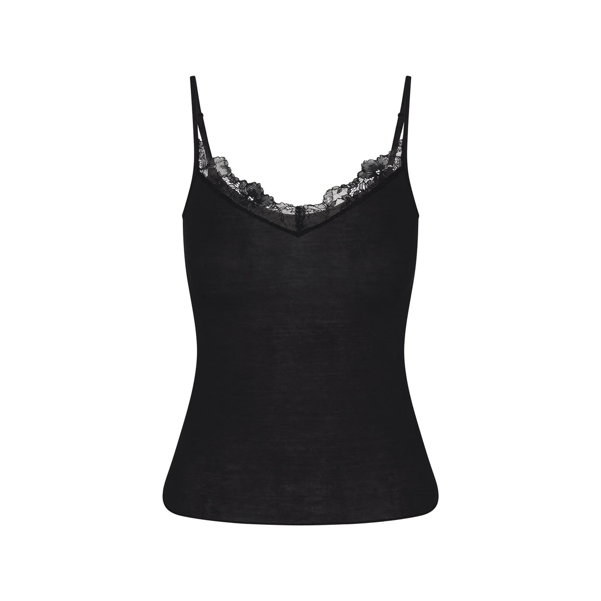 SHEER MODAL LACE CAMI | ONYX