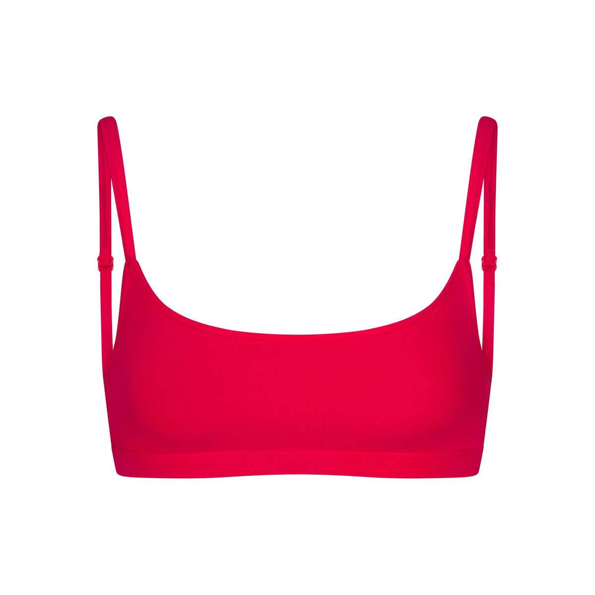 EVERYDAY COTTON SCOOP BRALETTE | CARMINE
