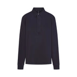 BOYFRIEND FLEECE OVERSIZED POLO  | BLUE BLACK