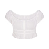 POPLIN APPAREL OFF THE SHOULDER TOP | SNOW