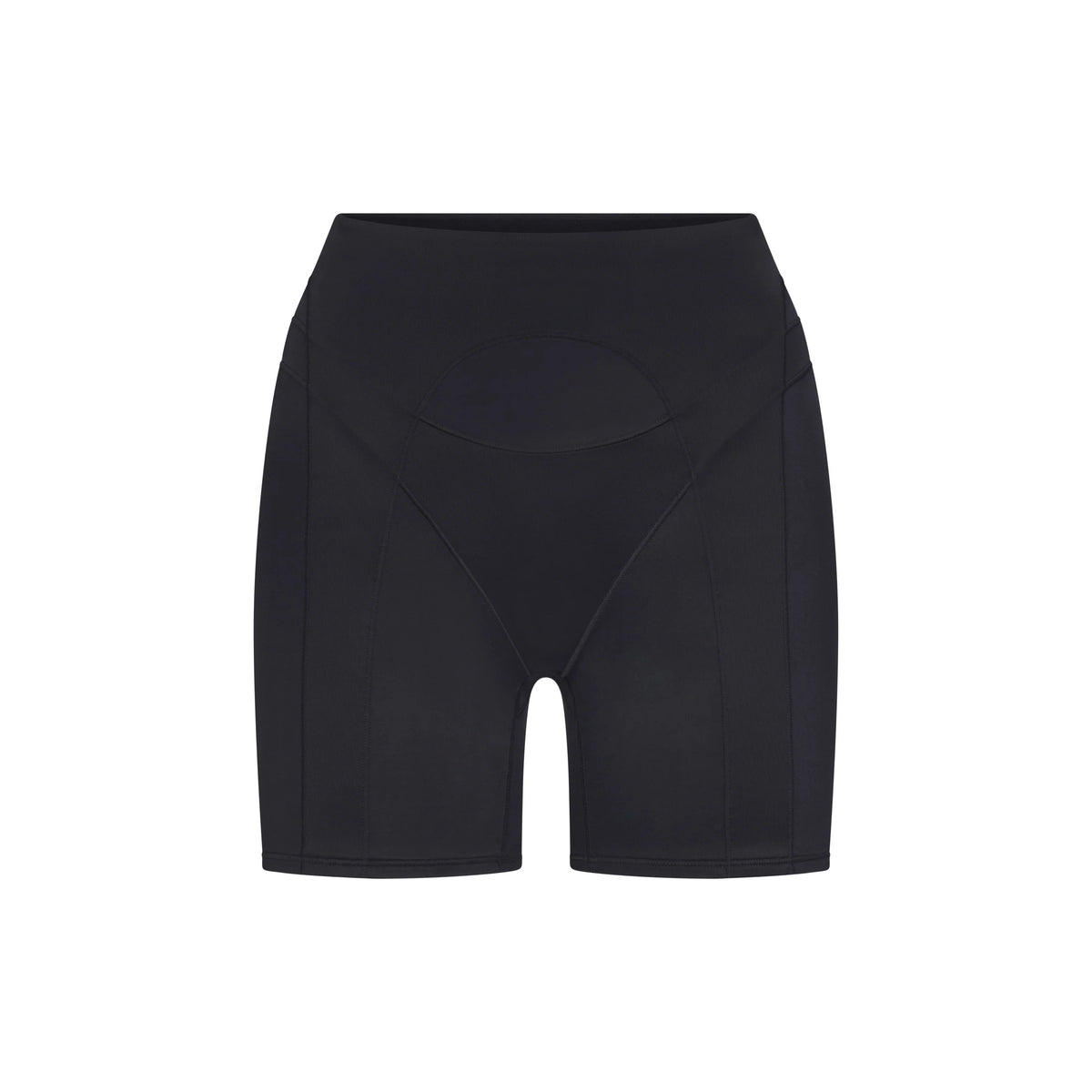 NikeSKIMS SATIN SHINE PANELED 5” BIKER SHORT | OBSIDIAN