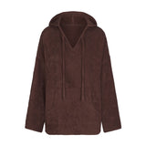 TERRY COVER-UPS OVERSIZED HOODIE | DARK SEPIA
