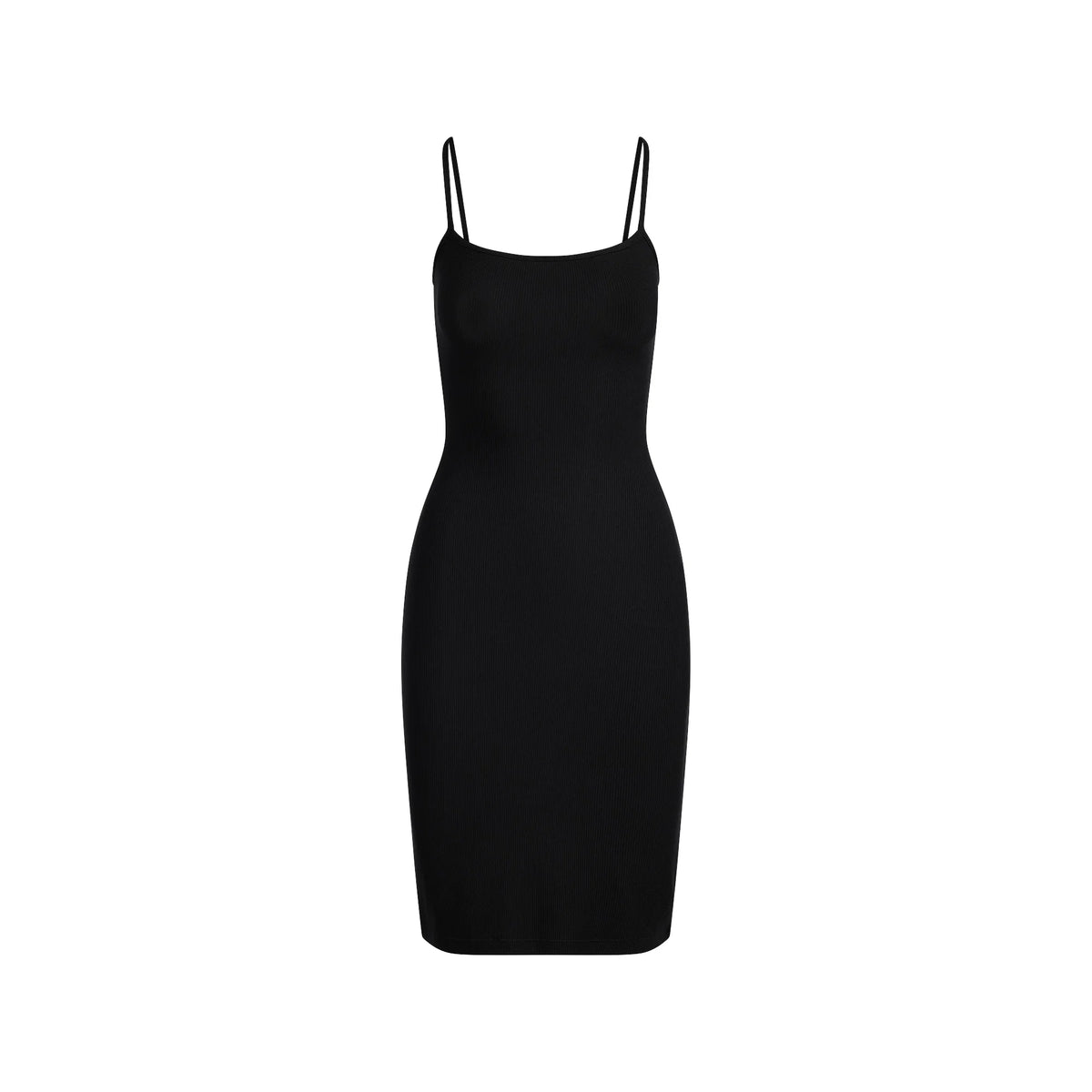 SOFT LOUNGE MIDI SLIP DRESS | ONYX