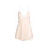 SKIMS ROMANCE WRAP MINI SLIP DRESS | PRIMROSE