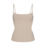COTTON JERSEY SCOOP NECK CAMI | STONE