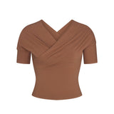 COTTON JERSEY WRAP TOP | JASPER