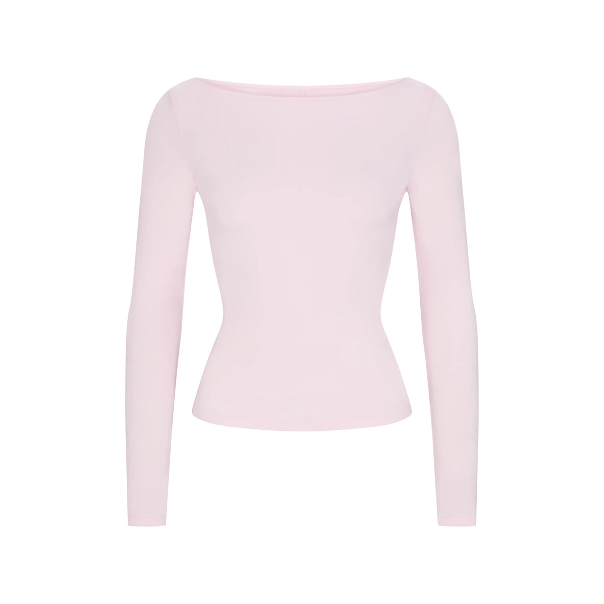 COTTON JERSEY LONG SLEEVE BOATNECK TOP | CHERRY BLOSSOM