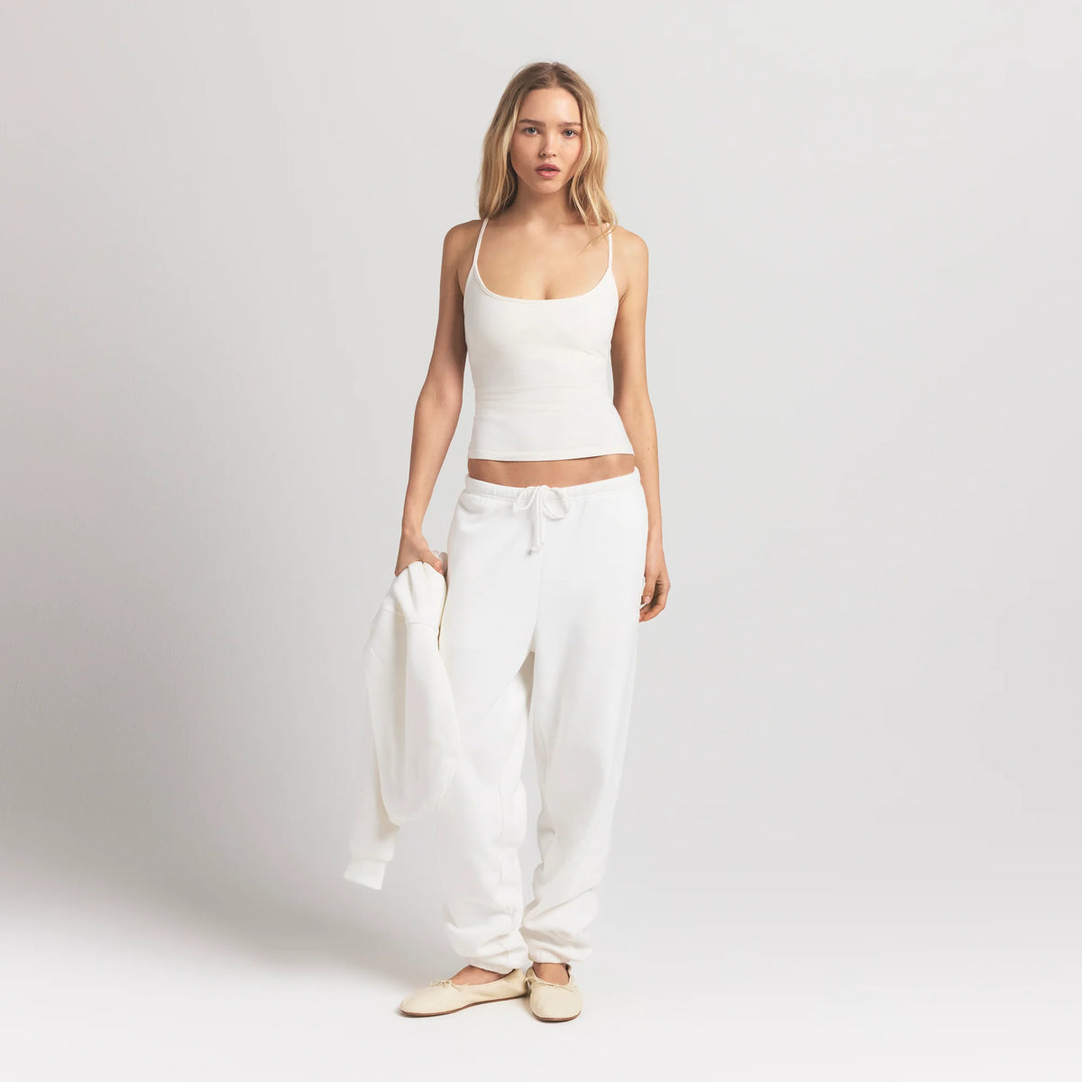 COTTON FLEECE JOGGER | MARBLE