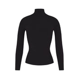 COTTON JERSEY LONG SLEEVE TURTLENECK | SOOT