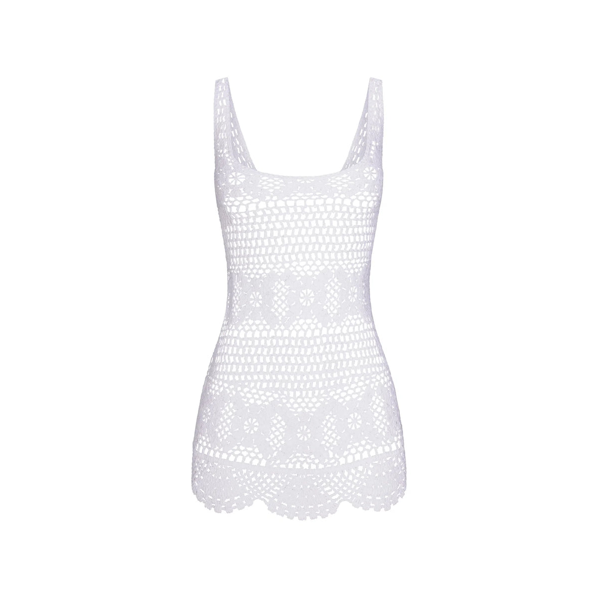 SWIM COVER-UPS CROCHET MINI TANK DRESS | SNOW