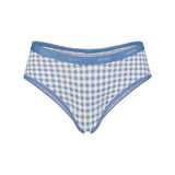 LIGHTWEIGHT COTTON LOGO PICOT HIPSTER | ARCTIC GINGHAM