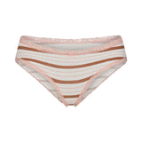 LIGHTWEIGHT COTTON POINTELLE LACE BRIEF | VILLA EGRET RUNWAY STRIPE