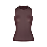 SLINKY KNIT MOCK NECK TANK | CURRANT