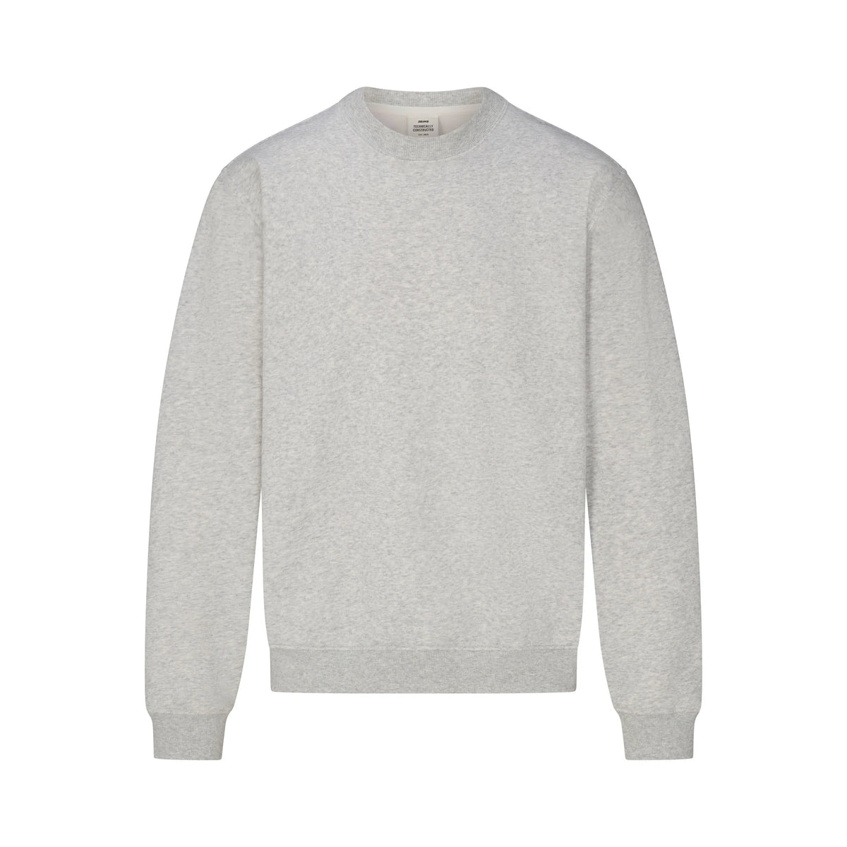 FLEECE LOUNGE MENS RELAXED HIGH CREWNECK | LIGHT HEATHER GREY