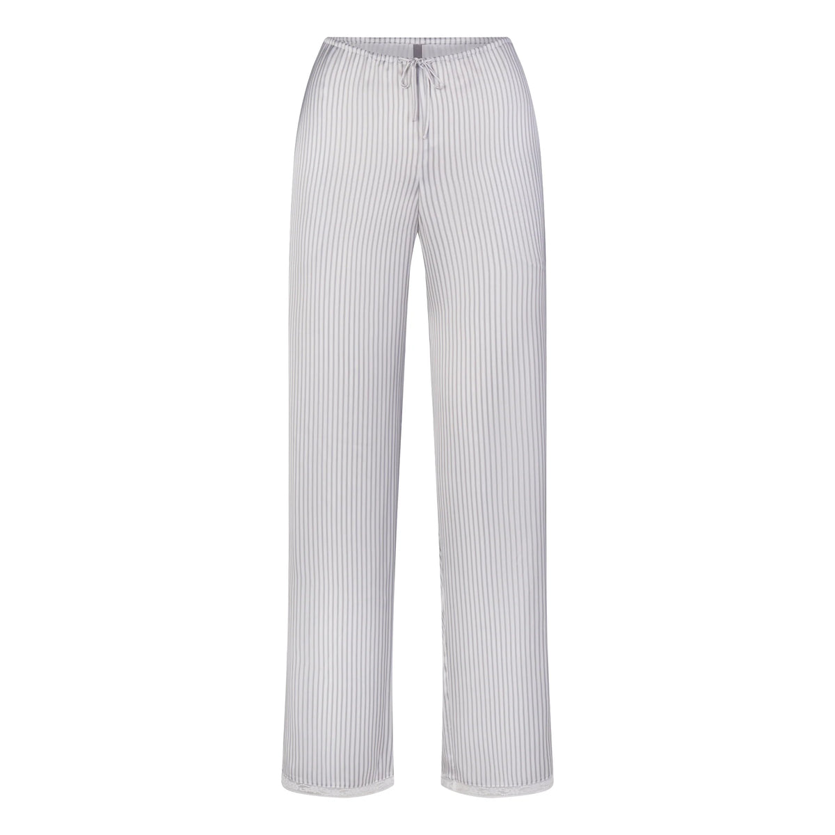 WOVEN SHINE LACE PANT | SILVER TRIPLE PINSTRIPE