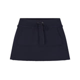 DRAPEY FRENCH TERRY MINI SKIRT | NAVY