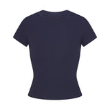 COTTON RIB T-SHIRT | NAVY