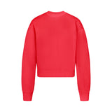 COTTON FLEECE CREWNECK | WASHED RED