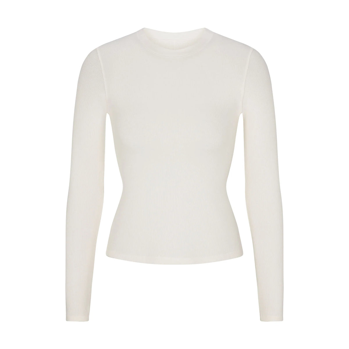 COTTON RIB LONG SLEEVE T-SHIRT | MARBLE